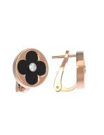 Серьги из золота c бриллиантами и ониксом