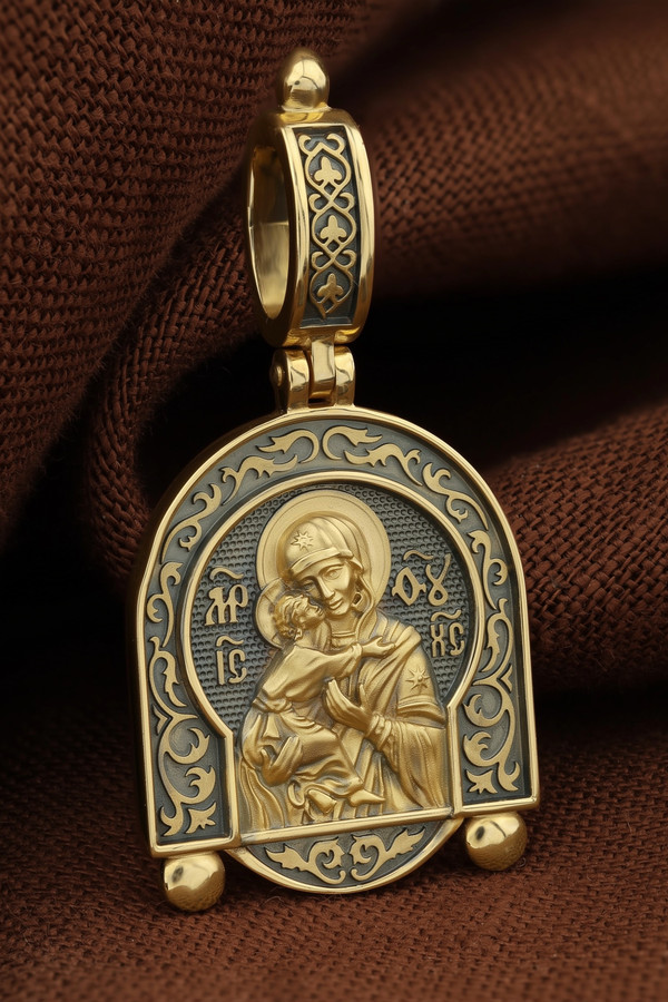 Образок из лимонного золота 585 пробы