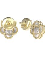 Серьги из лимонного золота c перламутром