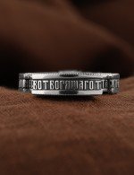 Крест из белого золота c эбеновым деревом