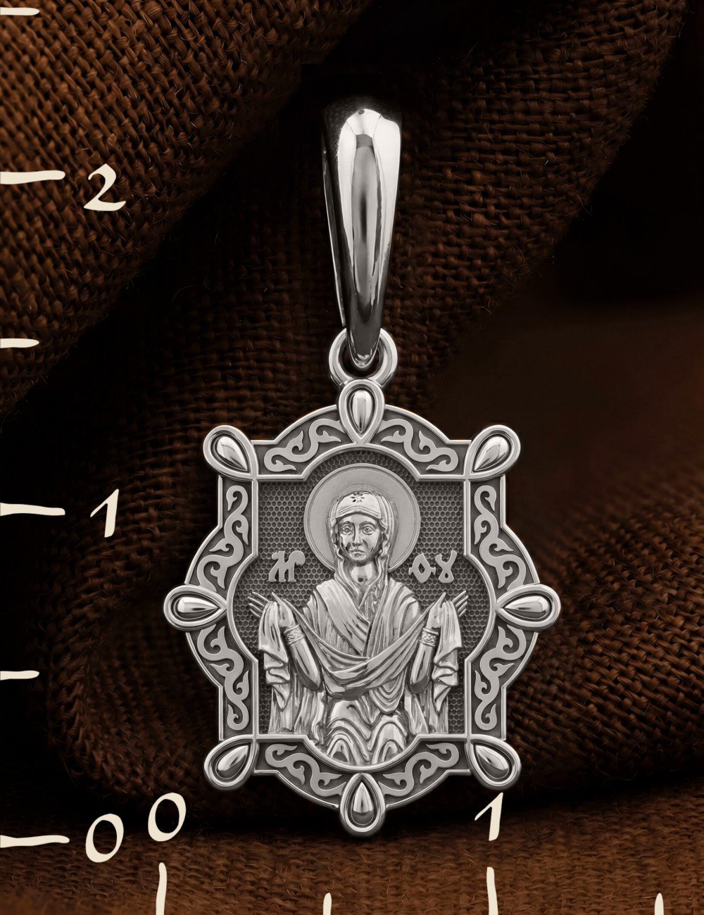 Образок из белого золота 585 пробы