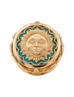 Кольцо из золота c бирюзой и лазуритом