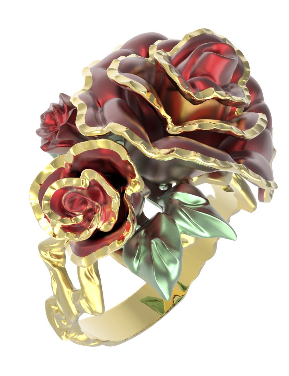 Кольцо из лимонного золота