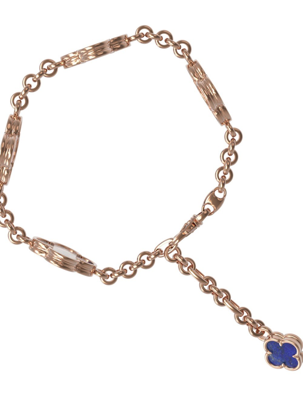 Браслет из золота c лазуритом и перламутром