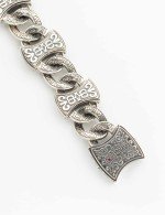 Браслет из серебра и золота c рубином