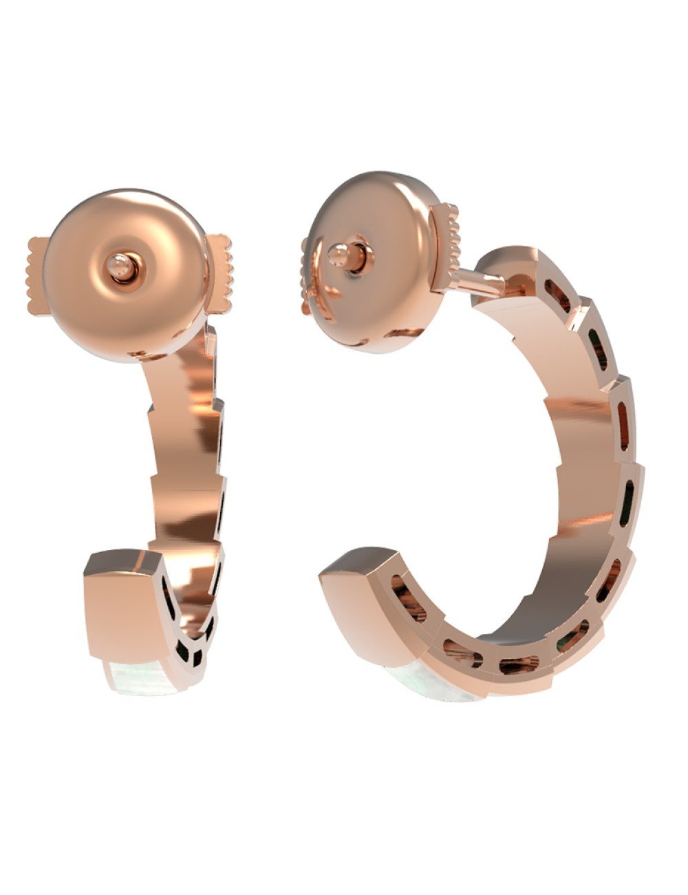 Серьги из золота c перламутром