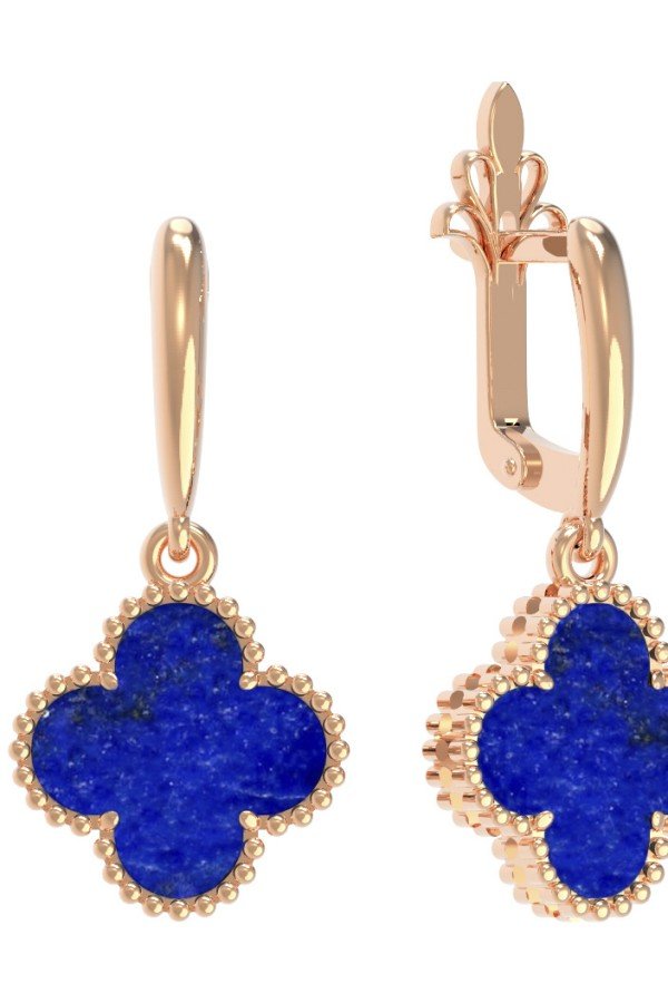 Серьги из золота c лазуритом