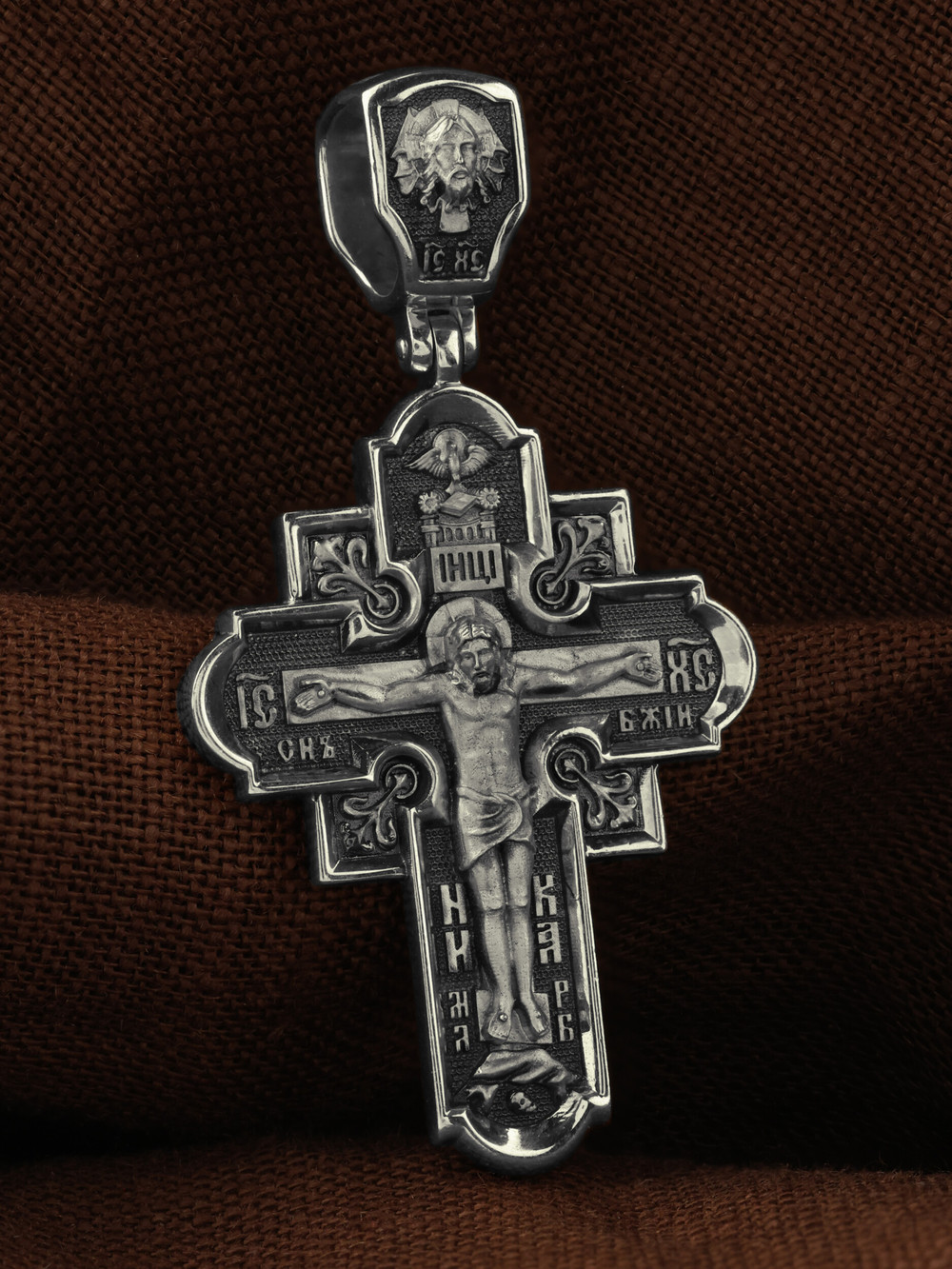 Крест из белого золота 585 пробы