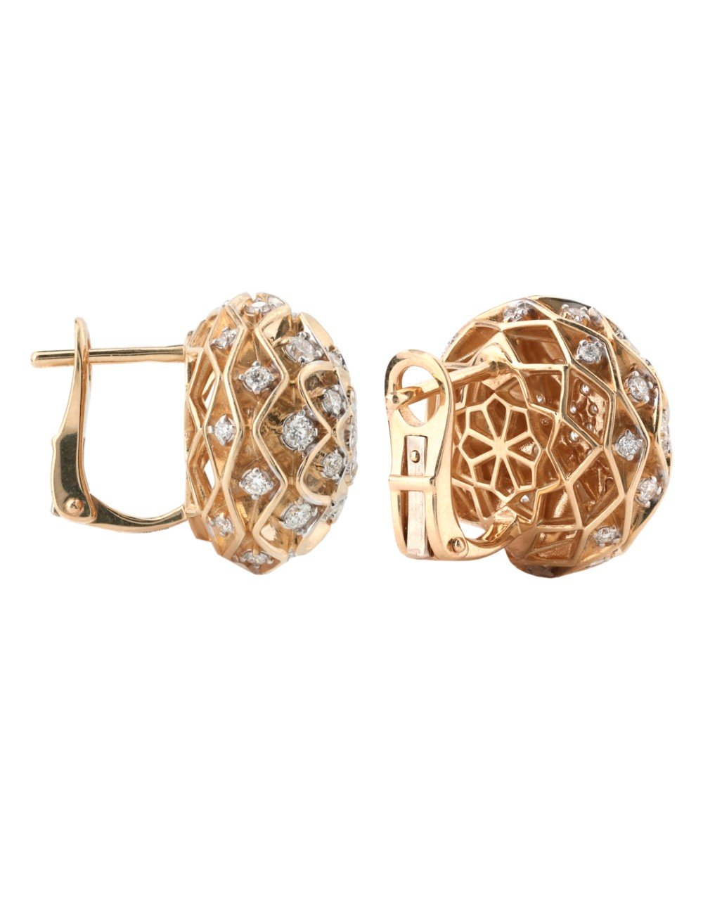 Серьги из золота c бриллиантами