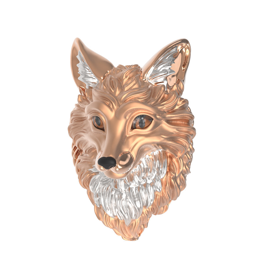 Кольцо из красного золота 585 пробы c эмалью