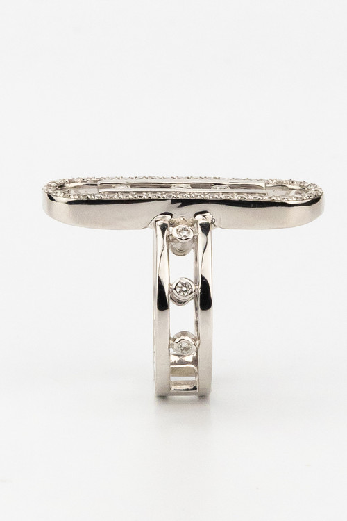 Кольцо из белого золота 585 пробы c бриллиантами