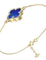 Браслет из лимонного золота c лазуритом