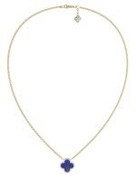 Колье из лимонного золота c бриллиантами и лазуритом