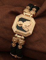 Браслет из золота c шнурком и ониксом