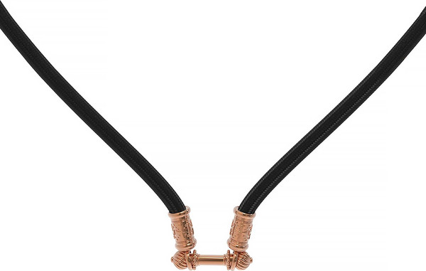 Цепь-шнурок шелк из красного золота 585 пробы c шёлковым шнурком