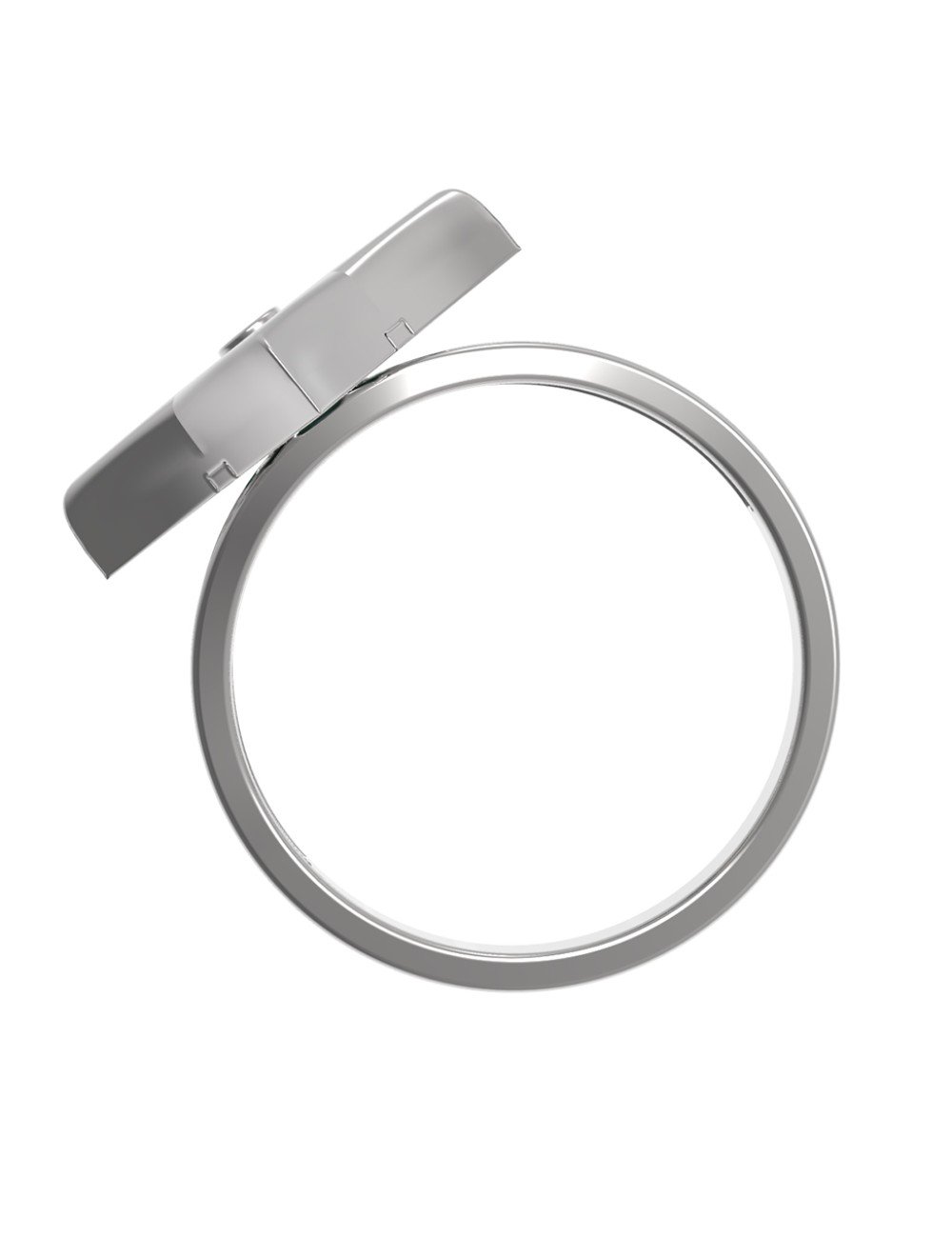 Кольцо из белого золота c бриллиантами и лазуритом