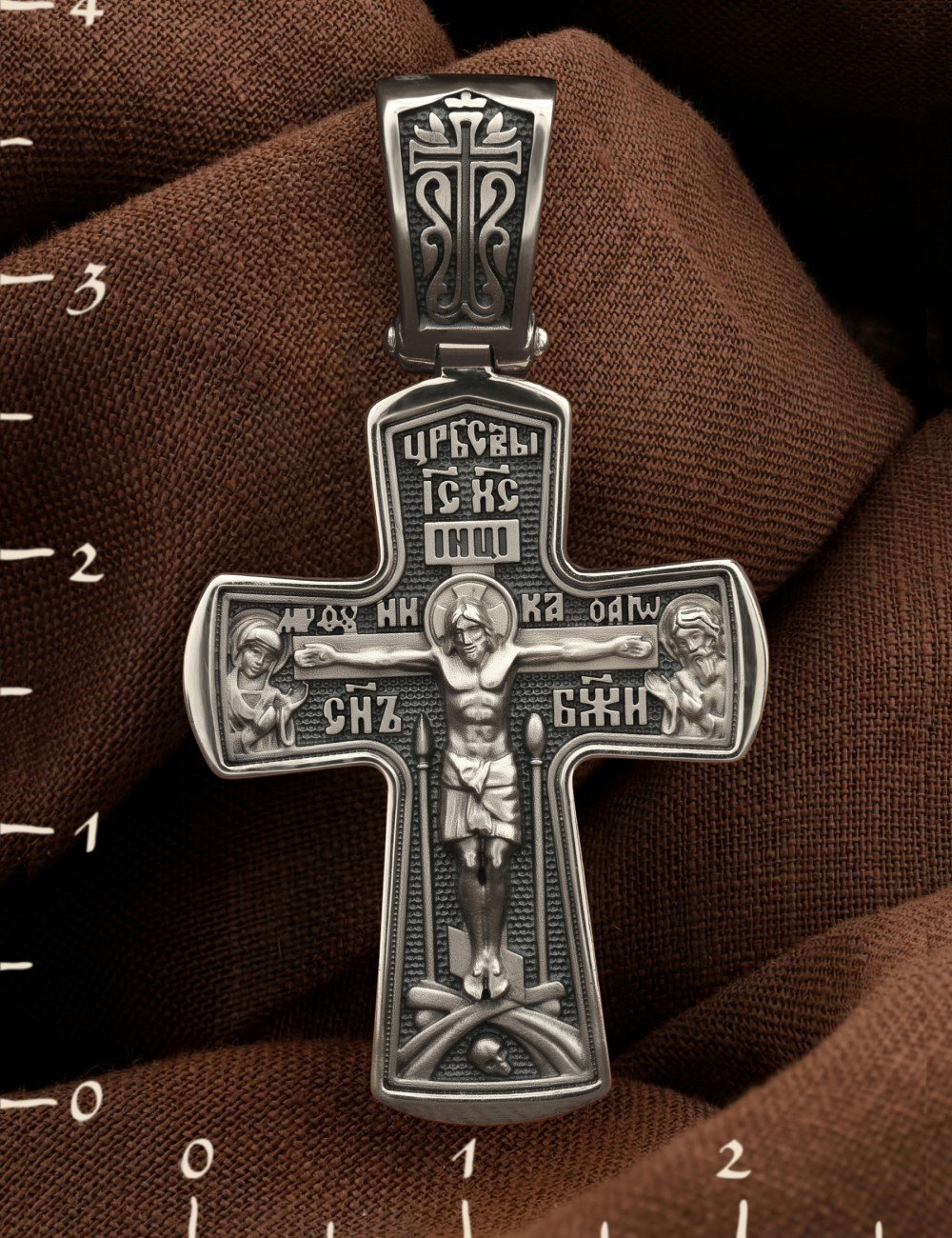 Крест из белого золота