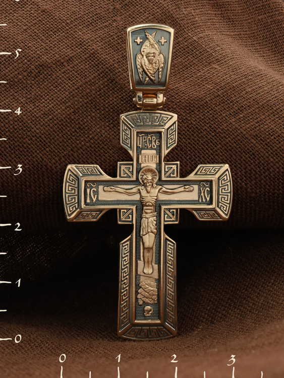 Крест из красного золота 585 пробы