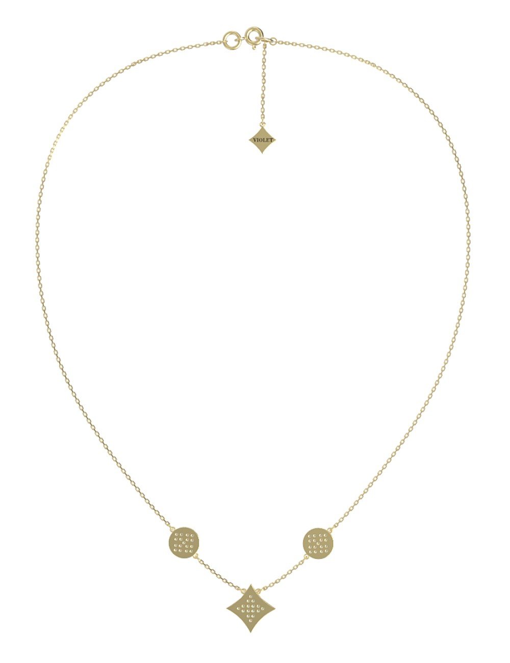 Колье из лимонного золота c бриллиантами