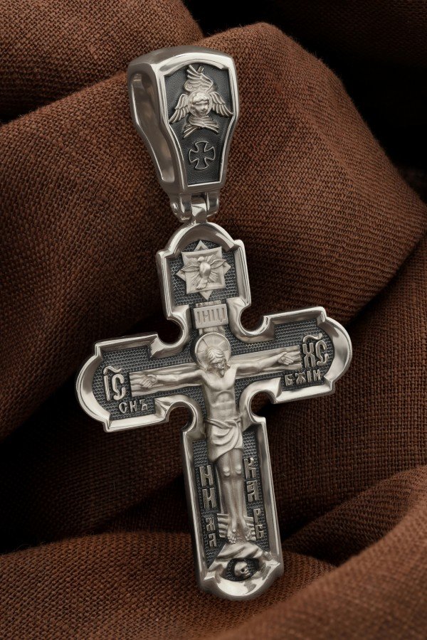 Крест из белого золота