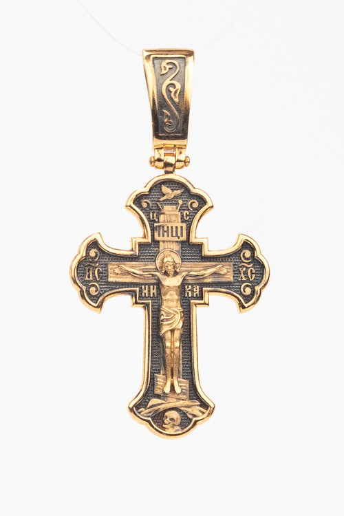 Крест из красного золота 585 пробы