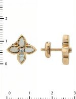 Серьги из золота c бриллиантами и перламутром