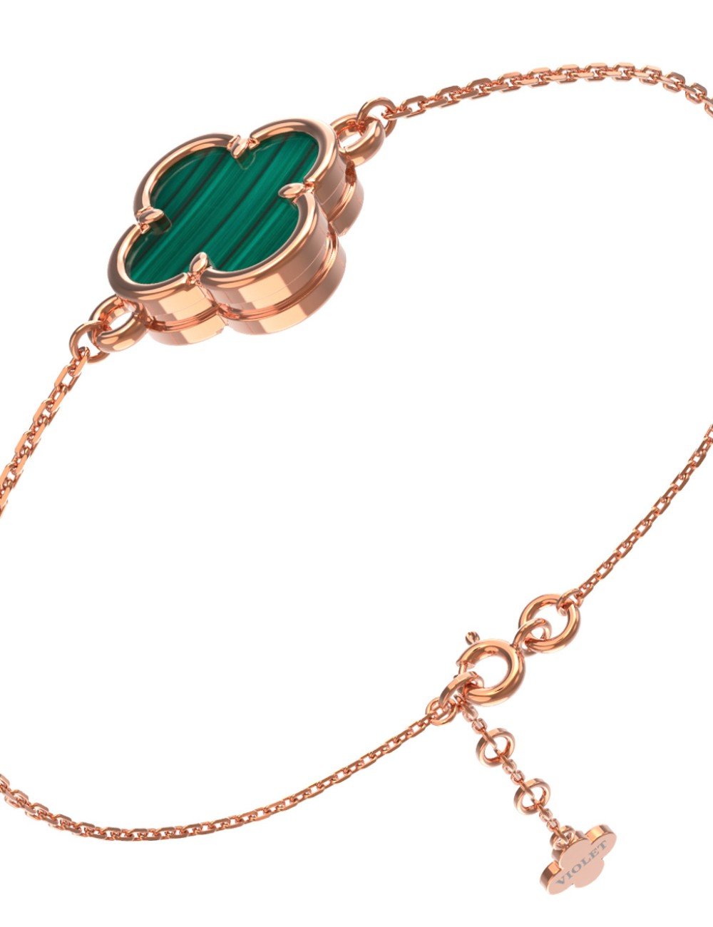 Браслет из золота c малахитом