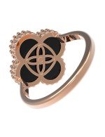 Кольцо из золота c бриллиантами и ониксом