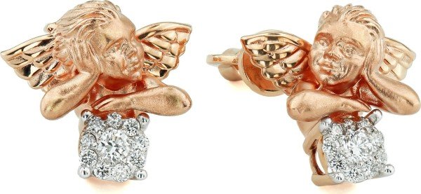 Серьги из золота c бриллиантами