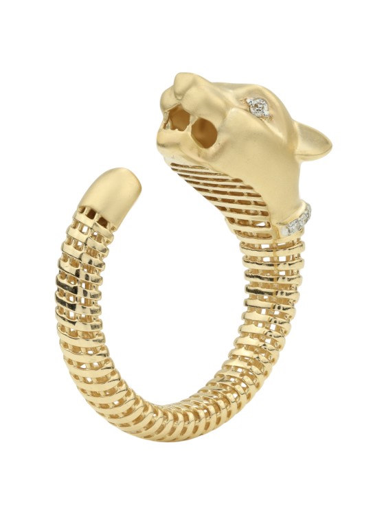 Кольцо из лимонного золота 585 пробы c бриллиантами