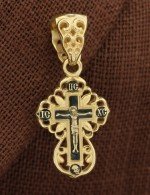 Крест из лимонного золота