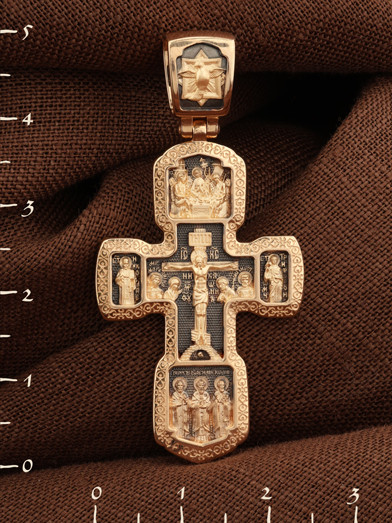 Крест из красного золота 585 пробы