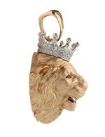 Подвеска из золота c эмалью и бриллиантами