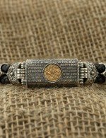 Браслет из серебра 925 пробы и золота 585 пробы