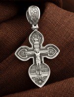 Крест из белого золота 585 пробы