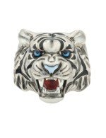 Кольцо из белого золота c эмалью