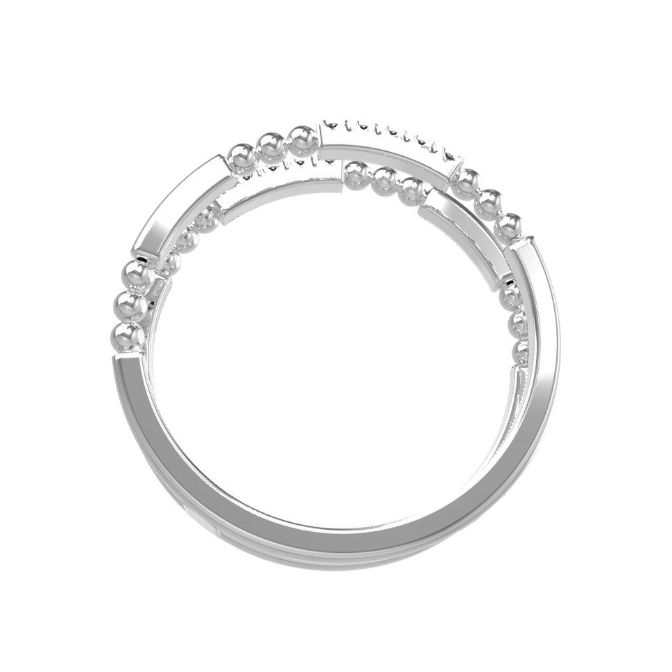 Кольцо из белого золота 585 пробы c бриллиантами