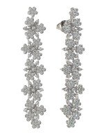 Серьги из белого золота c бриллиантами