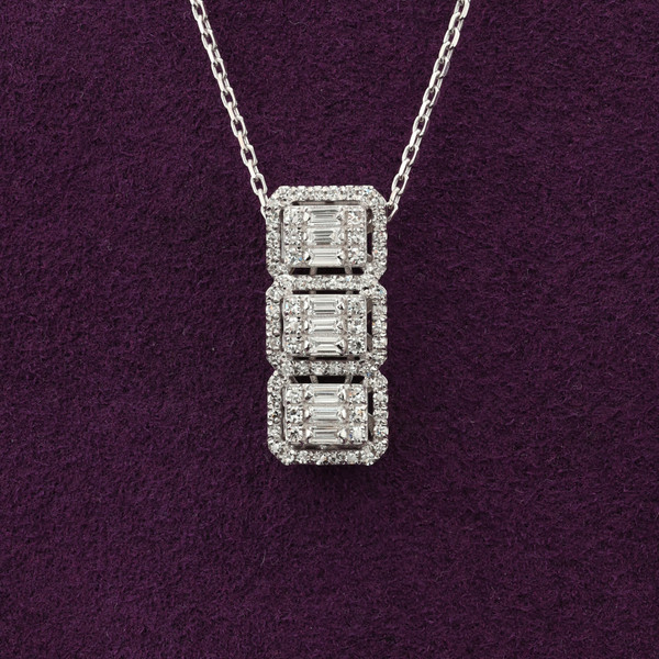 Колье из белого золота 585 пробы