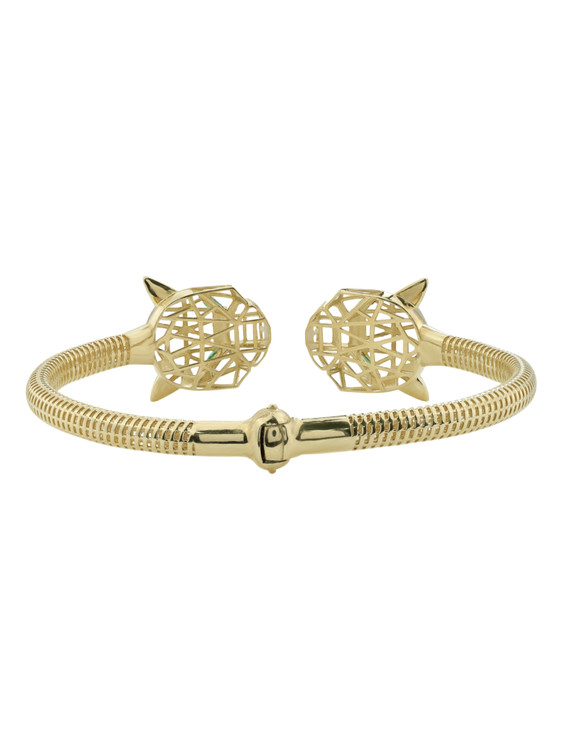 Браслет из лимонного золота 585 пробы c изумрудом