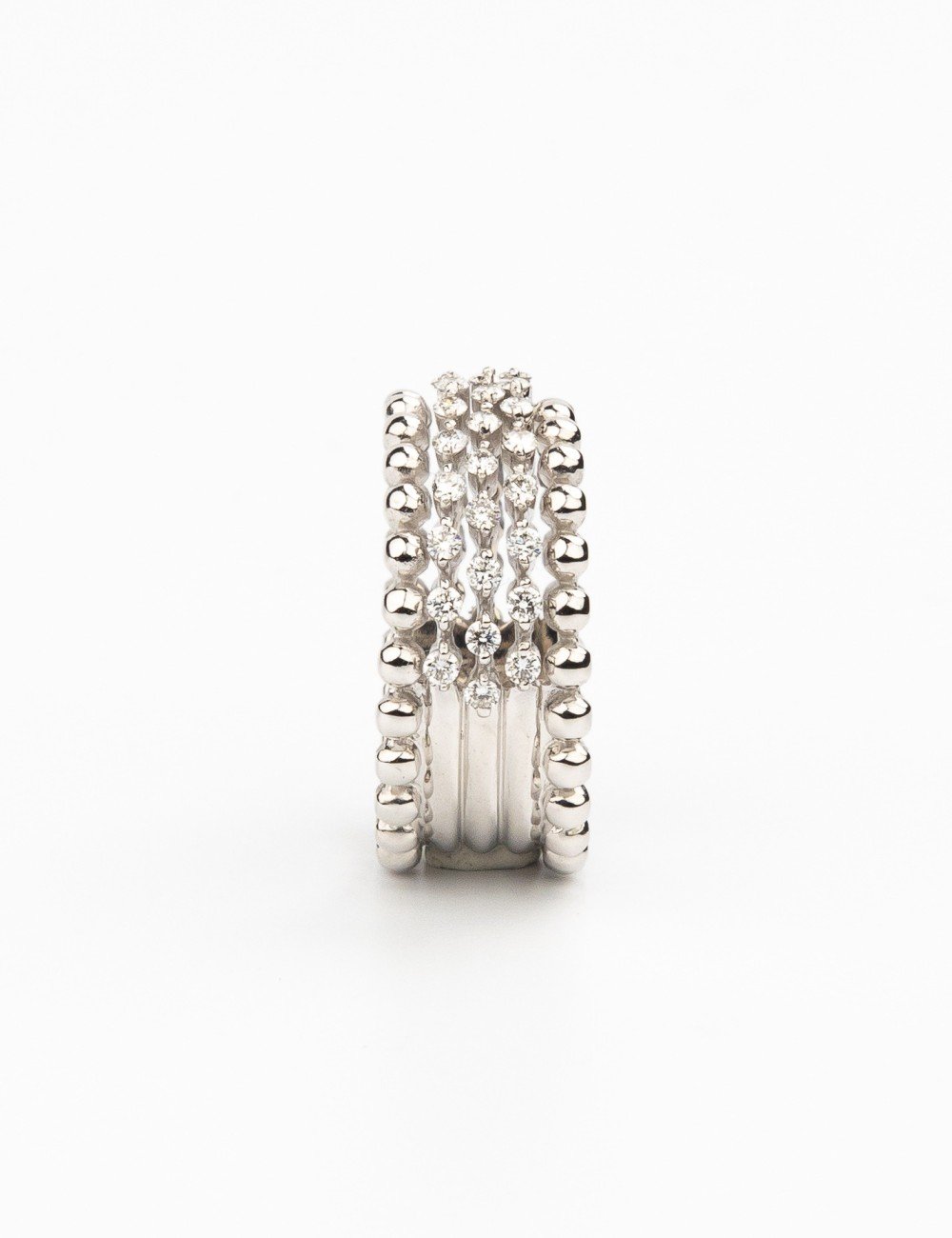 Кольцо из белого золота c бриллиантами