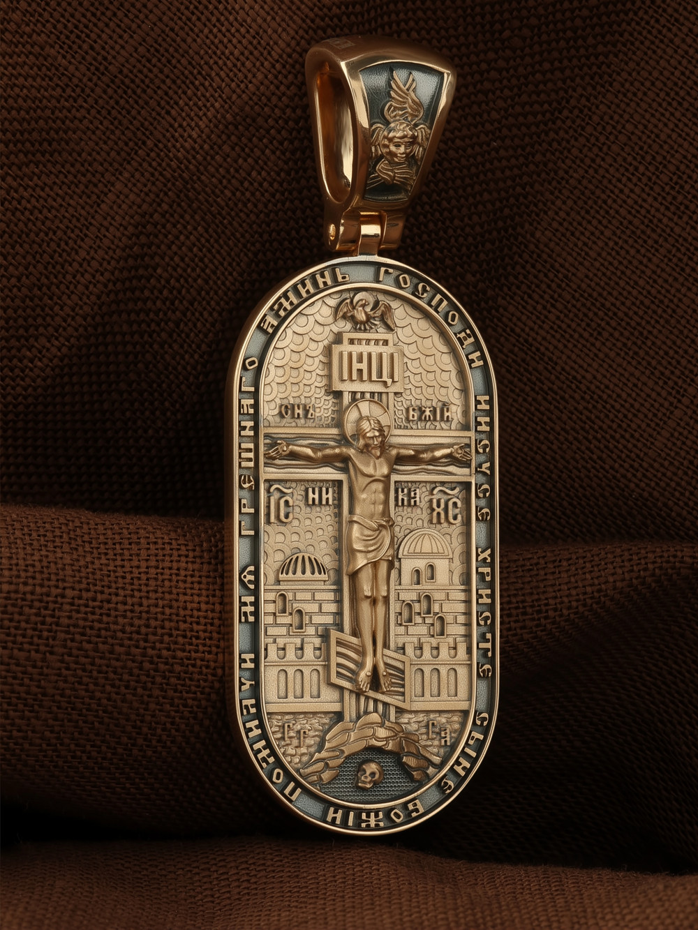 Нательная икона из красного золота 585 пробы