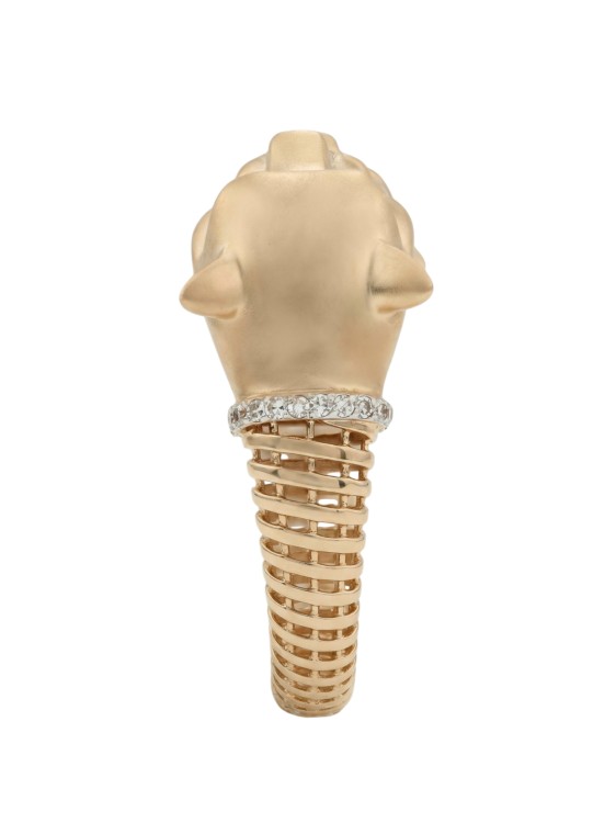 Кольцо из красного золота 585 пробы c бриллиантами