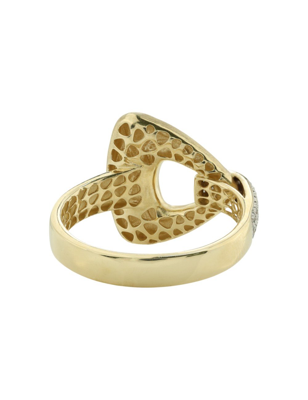 Кольцо из лимонного золота c бриллиантами