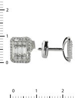 Серьги из белого золота c бриллиантами