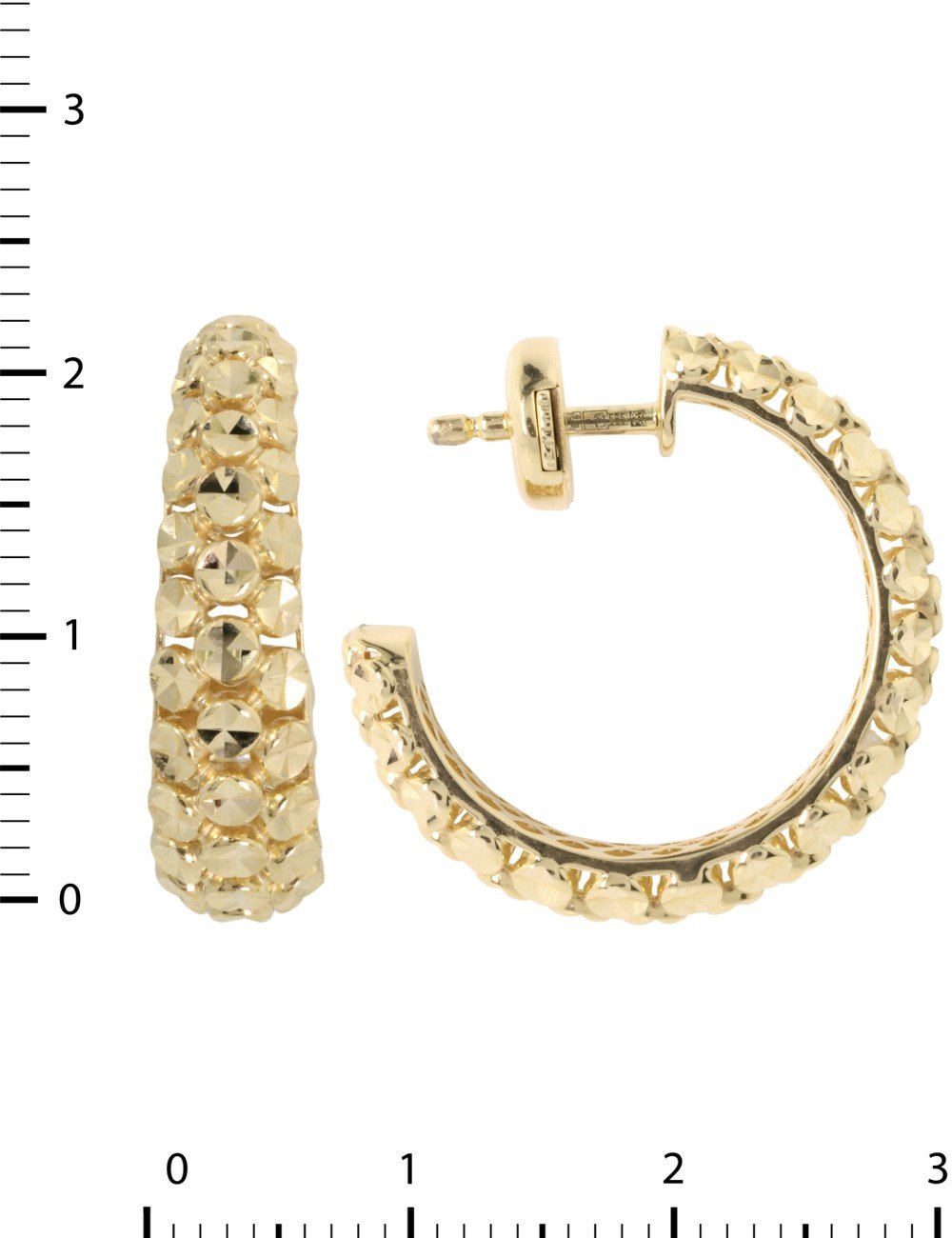 Серьги из лимонного золота