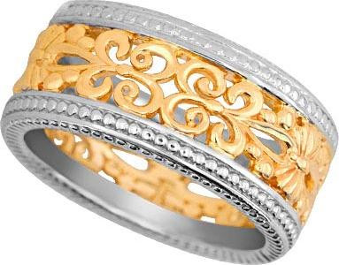 Кольцо обр. сложное из лимонного золота 585 пробы