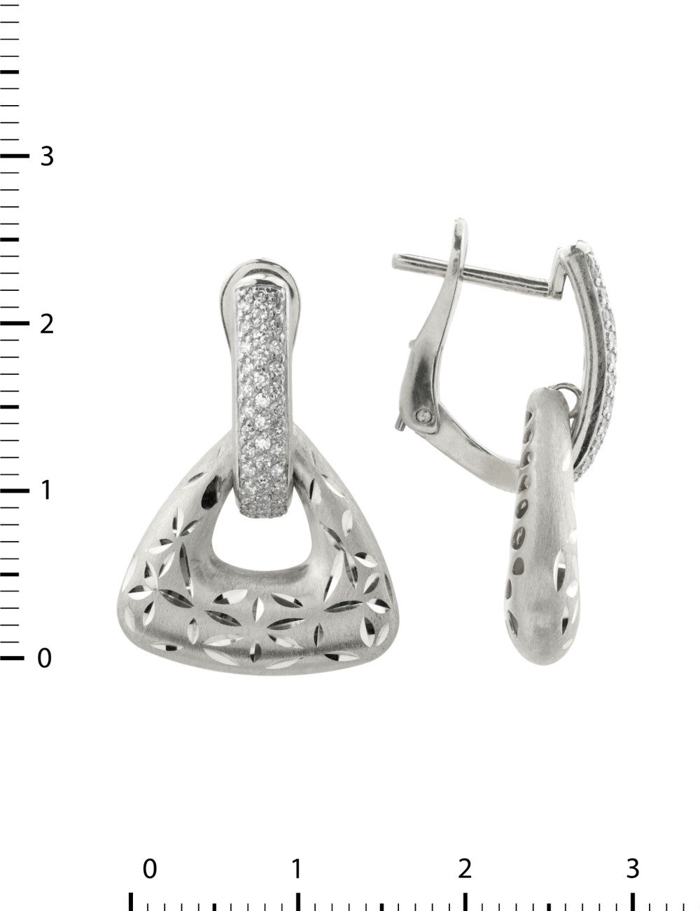 Серьги из белого золота c бриллиантами