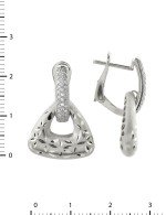 Серьги из белого золота c бриллиантами