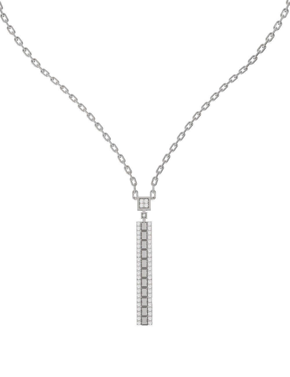 Колье из белого золота c бриллиантами